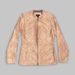 Vintage Bagatelle Genuine Leather Bronze Moto Jacket - Women’s Size 8